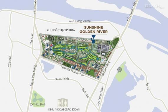Bán shophouse Sunshine Golden River, KĐT Ciputra, giá rẻ nhất Tây Hồ 19.18 tỷ/lô, vay LS 0%