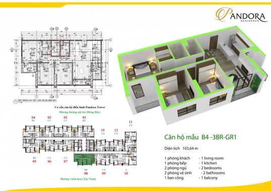 Quỹ căn đẹp nhất giá rẻ tại chung cư cao cấp Pandora Tower 53 Triều Khúc - Thanh Xuân
