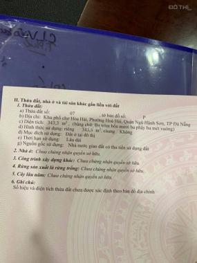 Bán đất tại phố Trần Đại Nghĩa, Phường Hòa Hải, Ngũ Hành Sơn, Đà Nẵng, DT 343m2, giá 14tỷ