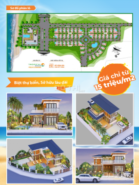 Lô biệt thự tại dự án Tropical Ocean Villa & Resort, diện tích 300m2 - 500m2, 15tr/m2, 0902592725