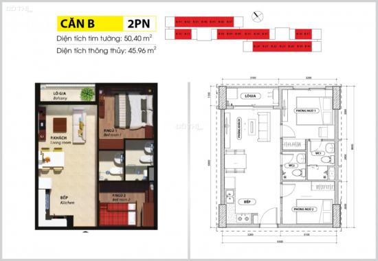 Bcons Suối Tiên, Miền Đông căn góc 2 PN, view đẹp giá chỉ 1 tỷ 350 tr, LH phòng KD 0868711803