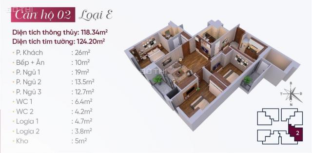 Bán căn 02, 03 tầng 9, 16 tòa N03T7 có nội thất 118.34m2 và 113,02m2 từ 29,5 tr/m2, LH 0983638558