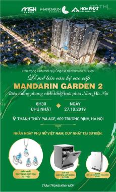 Cơ hội cuối cùng sở hữu 05 căn hộ đẹp nhất Mandarin Garden 2 - CK khủng lên tới 11%