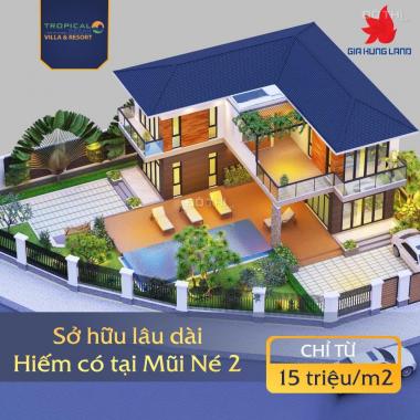 Khu đất biệt thự Tropical giá bán 15tr/m2 Hàm Thuận Nam, thanh toán 2 năm sổ hồng sở hữu lâu dài