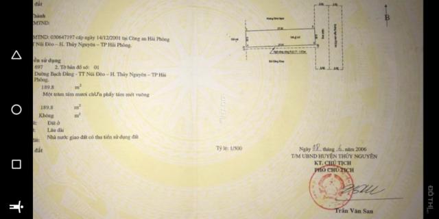 Bán nhà mặt đường Đồng Cau, dốc Núi Đèo, diện tích 189,8m2, giá 6,3 tỷ, LH: Phạm Thắng 0978564488