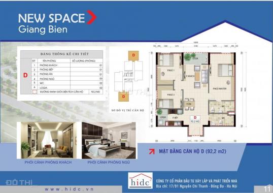 Bán căn góc 3PN 92,2m2 chung cư New Space Giang Biên, Long Biên, đã có sổ, miễn phí 5 năm phí DV