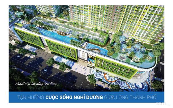 Topaz Elite, Dragon2C, căn hộ 2PN 60m2, view hồ bơi tràn viền, TTTM, tầng 8