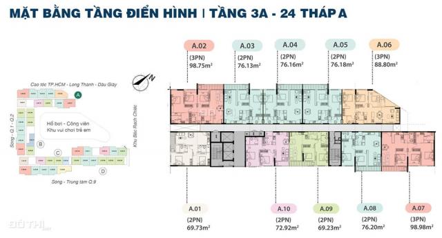 Chính chủ bán căn hộ Jamila Khang Điền, 03 PN tầng cao, block A, view Lanmark 81, đã có sổ hồng