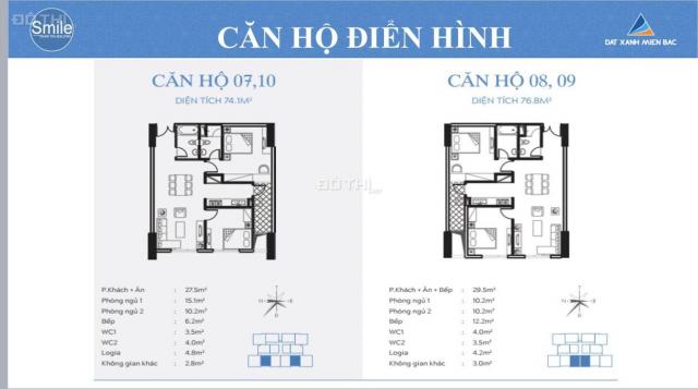 Bán căn hộ chung cư Smile Building, Hoàng Mai, Hà Nội, diện tích 86.1m2, giá 2.051 tỷ