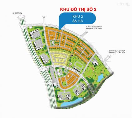 Bán gấp lô đất dự án Nhơn Hội New City phân khu 2, dt 80m2, SĐCC