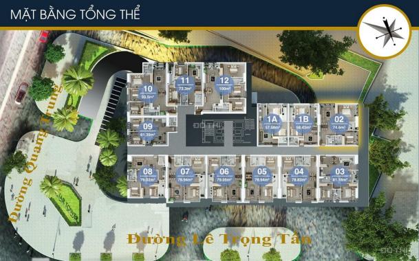 Bán căn góc 74m2, 2pn, nội thất cơ bản, giá 1,55 tỷ tại CC FLC Star Tower Quang Trung - 0946543583