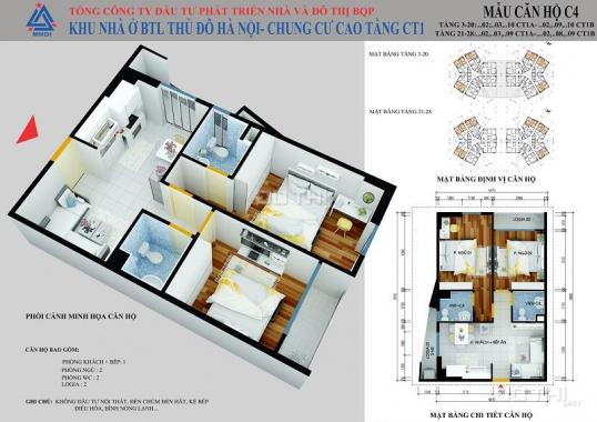 Bán chung cư CT1 CT2 Yên Nghĩa - Khu Nhà ở Bộ Tư Lệnh Thủ Đô, Hà Nội