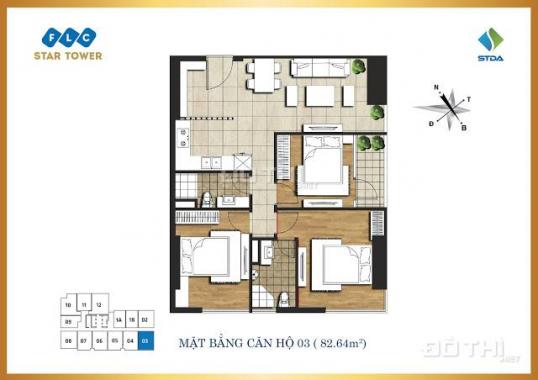 Bán căn hộ chung cư tại dự án FLC Star Tower, Hà Đông, căn góc 3PN đủ đồ