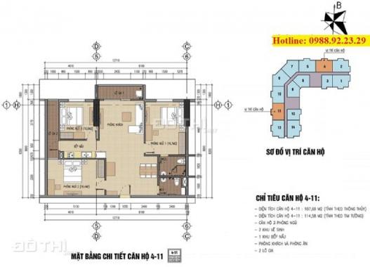 Chính chủ bán căn chung cư B32 Đại Mỗ, 108m2, 17 tr/m2, gần ngay Aeon Mall Hà Đông