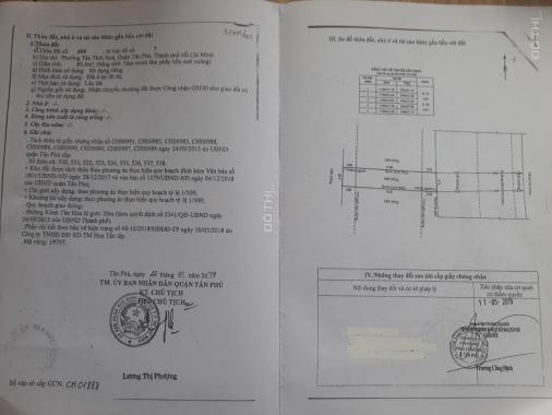 Bán đất thổ cư sổ hồng riêng MT Kênh Tân Hóa, phường Tân Thới Hòa, Tân Phú, DT 4x30m, giá 9.3 tỷ