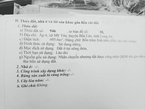 Bán dãy phòng trọ 16 phòng đường Quốc Lộ 1A, xã Mỹ Yên, Bến Lức, Long An, 400m2, giá 2.2 tỷ