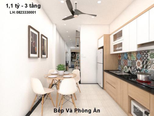 Bán nhà liền kề, thiết kế đẹp, 3 tầng giá 1,1 tỷ cách sân bay 2km tại Tân Trại, Phú Cường