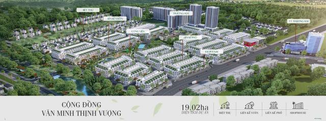 Bán shophouse giá rẻ hơn chung cư, tặng ngay miếng đất 90m2, mặt tiền đường 20m