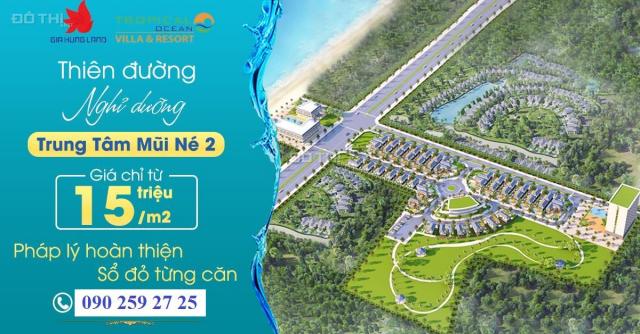 Đất biệt thự Tropical Ocean Villa Resort, nghỉ dưỡng, giá tốt, pháp lý rõ ràng, giá bán 15tr/m2