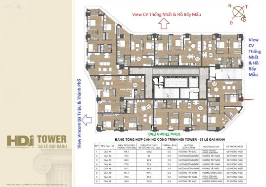 Bán căn 2 PN view Hồ Bảy Mẫu, 76,2m2 ban công chạy dài, thiết kế phòng ngủ độc đáo. LH: 0981526828