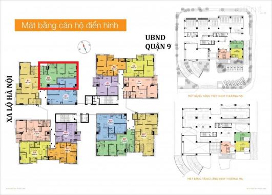 Cần bán căn góc căn hộ ngay UBND Quận 9, 71m2, 2PN, 2WC full nội thất đẹp, 1.98 tỷ (full 100%)