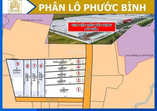 Bán đất nền dự án tại Xã Phước Bình, Long Thành, Đồng Nai diện tích 1000,61m2 giá 1,8 tỷ