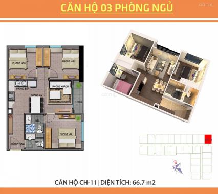 Bán căn hộ chung cư tại dự án Ecohome 3, Bắc Từ Liêm, Hà Nội giá 16 triệu/m2