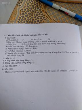 Bán lô đất hẻm 1088, Nguyễn Duy Trinh, DT 50m2 TC, khu đông dân cư, hỗ trợ ngân hàng, giá 2.42 tỷ