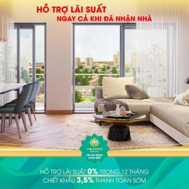 Chỉ 1,8 tỷ sở hữu ngay căn 2 PN chỉ có ở chung cư TSG Lotus Sài Đồng - HTLS 0% trong 12 tháng