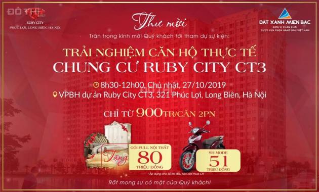 Ruby City CT3: Giá rẻ tỷ lệ nghịch với chất lượng, bàn giao full nội thất, CK đến 80 triệu/căn