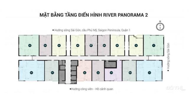 Bán CH River Panorama view sông SG, 55.3m2 - 2PN, 2,3 tỷ bao thuế phí