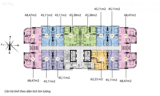 Căn hộ số 06 tòa CT1A, tầng thấp chung cư Nghĩa Đô