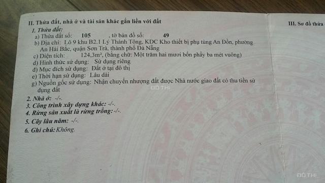 Bán đất tại đường Lý Thánh Tông, Phường An Hải Bắc, Sơn Trà, Đà Nẵng, diện tích 125m2