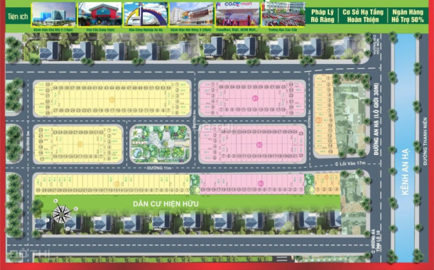 Bán đất nền dự án tại dự án An Hạ Garden, Bình Chánh, Hồ Chí Minh diện tích 80m2, giá 1 tỷ