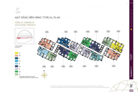 Bán căn hộ 53m2 giá 2,25 tỷ khu Emerald dự án Celadon City