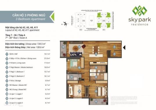 Các căn cần chuyển nhượng, giá tốt chung cư Sky Park Residence, số 3 Tôn Thất Thuyết