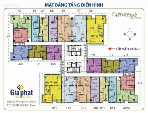 Căn hộ Võ Đình, Q. 12, căn 2 PN, 2 WC, giá chỉ 20.5 tr/m2