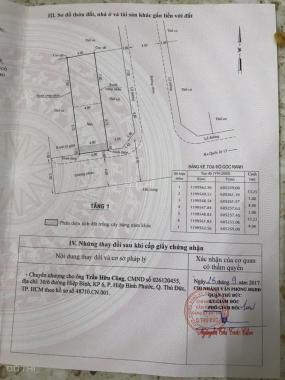 Bán đất sổ hồng riêng phường Hiệp Bình Phước, quận Thủ Đức. Diện tích 4x14,5m