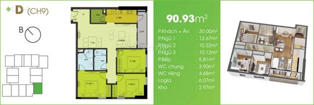Căn hộ chung cư 3 ngủ tại dự án Viễn Đông Star - Số 1 Giáp Nhị, Thịnh Liệt, Hoàng Mai, Hà Nội