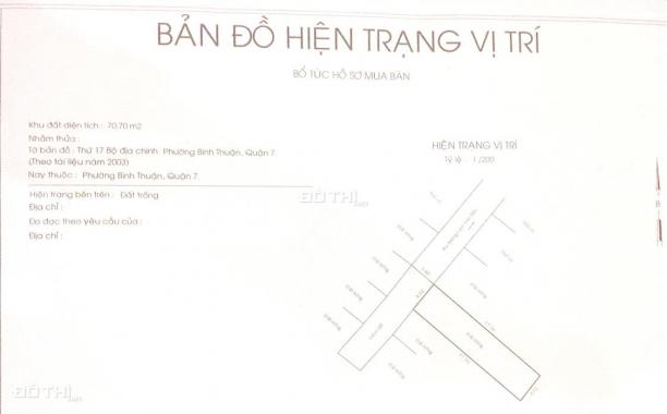 Bán lô đất hẻm xe hơi đường số 47, quận 7 - LH: 0902.804.966