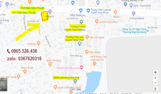 Bán nhà tại đường Cù Chính Lan, tiện kinh doanh, Thanh Khê, Đà Nẵng, DT 79m2, 7.5 tỷ