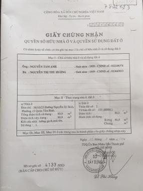 Cần tiền bán nhà MT đường Nguyễn Sỹ Sách, P. 15, Q. Tân Bình, TP. HCM giá rẻ