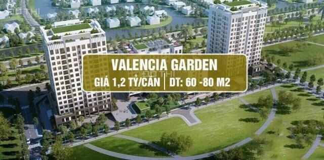 Bán căn hộ 2PN dự án Valencia Garden - CT19B KĐT Việt Hưng, ban công view Vinhomes, giá 23tr/m2