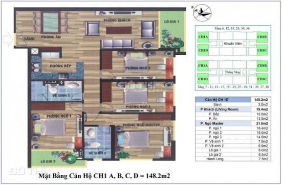 Chủ đầu tư bán chung cư CT4 Vimeco, Nguyễn Chánh, DT 148,2m2. 0983262899