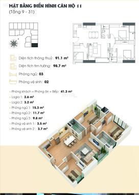 Căn hộ cao cấp tiêu chuẩn khách sạn cuối năm nhận nhà chỉ 40 tr/m2 view công viên Cầu Giấy