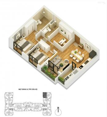 Bán cắt lỗ căn hộ chung cư Anland Premium, căn B12 diện tích 66,84m2, 2 PN, 2 VS, giá 1.77 tỷ