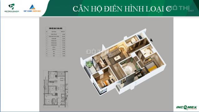 Hot! Sở hữu căn hộ 3PN/100m2 chung cư Northern Diamond chỉ 2,77 tỷ/căn