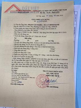 Chính chủ bán lô đất 2 mặt tiền Phường 15, quận Gò Vấp, TP. HCM