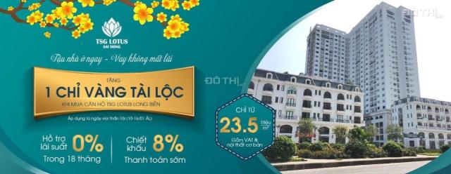 Suất ngoại giao dự án TSG Lotus Sài Đồng giá chỉ từ 23,5tr/m2 - tặng 1 chỉ vàng 9999