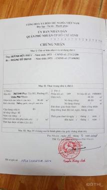 Bán nhà 2 mặt hẻm 28/27/49 Phan Tây Hồ, Phường 7, Phú Nhuận. Giá: 5,45 tỷ TL (CN 49,3m2)